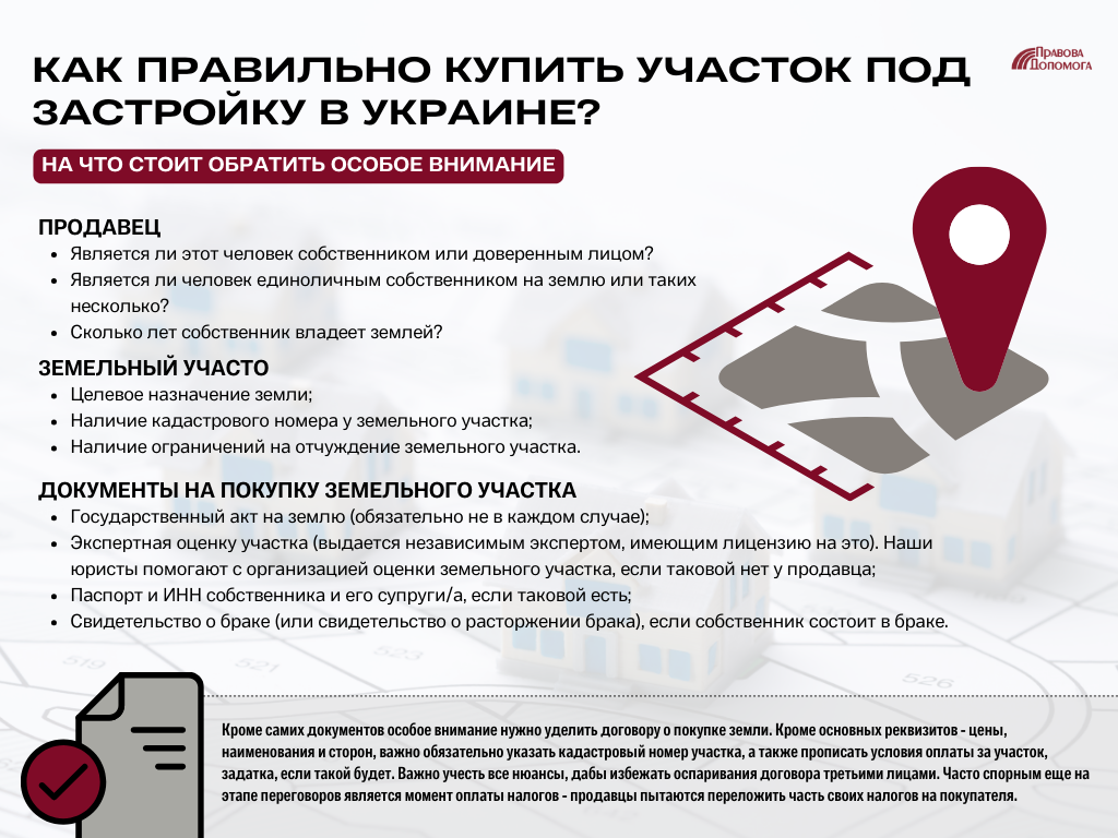 Как правильно купить участок под застройку в Украине: инфографика