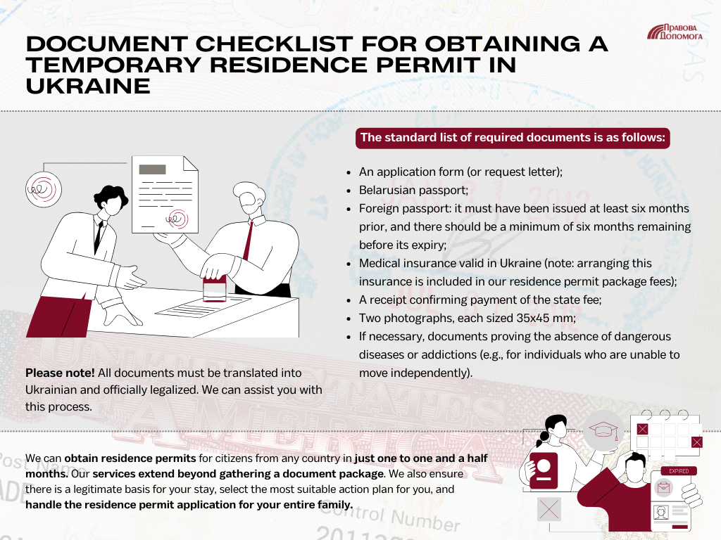 Document Checklist for Obtaining a Temporary Residence Permit in Ukraine