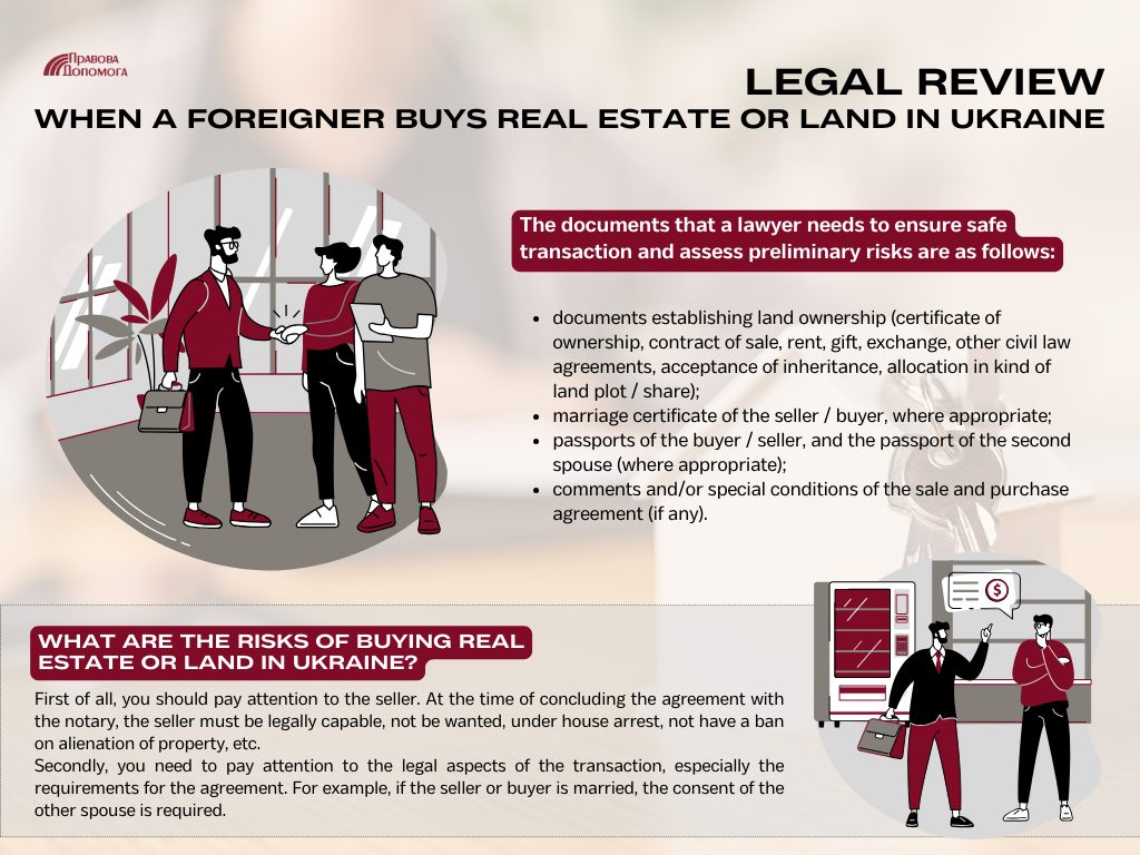 Legal review when a foreigner buys real estate or land in Ukraine