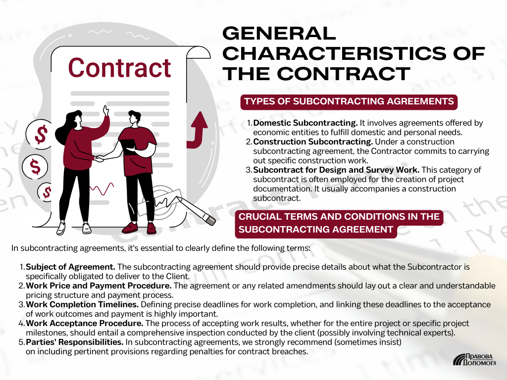 General characteristics of the contract
