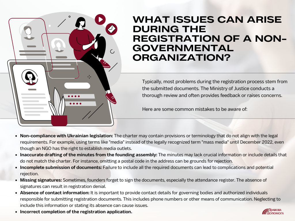 What issues can arise during the registration of a Non-Governmental Organization?